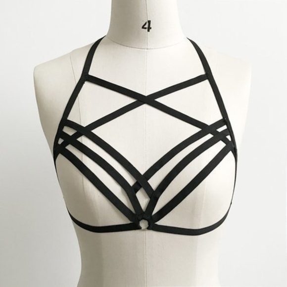 Fashion Women Cage Bra Crop Top Sexy - Picture 3 of 4